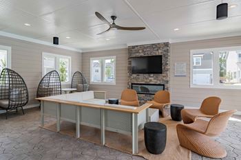 Poolside lounge & game area